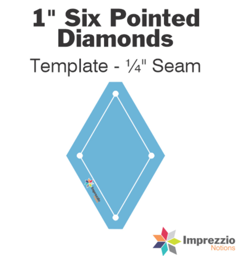 1" Six Pointed Diamond Template