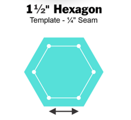 1 1/2" Hexagon Template