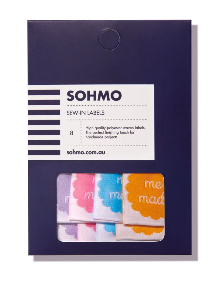 SOHMO -  Sew In Labels - Me Made Scallop Round