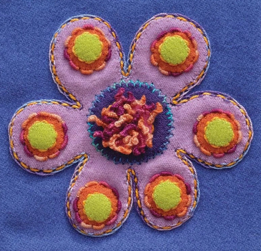 Sue Spargo Pre-cut Wool Appliqué Kit -FLOWER Colourway 2