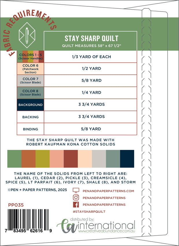 Stay Sharp by Pen + Paper Patterns