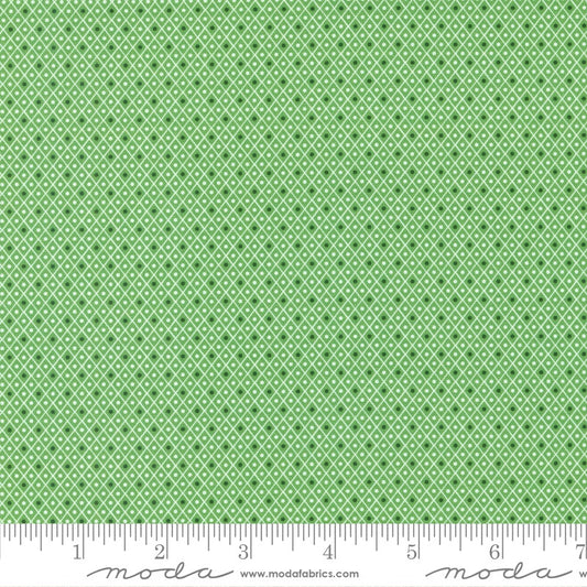 Sweet Melodies - Trellis Checks and Plaids Dots in Green by Moda Fabrics