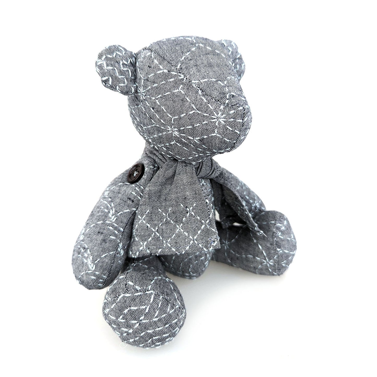 Little Sashiko Teddy Bear - Sashiko Cloth