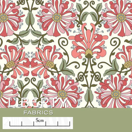 The Floral Journey -Honeysuckle B- Liberty Tana Lawn by Liberty of London