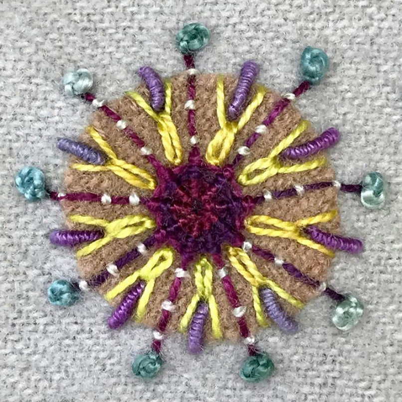 Toned Down Circle Sampler by Sue Spargo - Starter Kit
