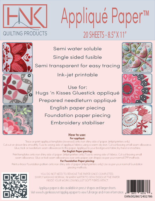 Hugs 'n Kisses Appliqué Paper Pack - 20 Sheets