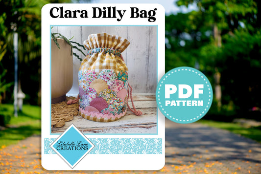 Clara Dilly Bag by Lilabelle Lane Creations - EPP Pattern Downloadable PDF with SVG for cutting machines