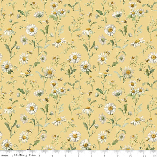 Daisies in Yellow - Love Me More by Riley Blake Fabrics