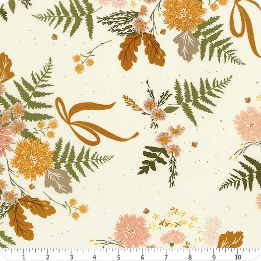 Frivolity - Dahlia and Fern -Porcelain - Moda Fabrics