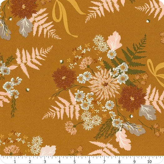 Frivolity  - Dahlia and Fern -Chai  - Moda Fabrics