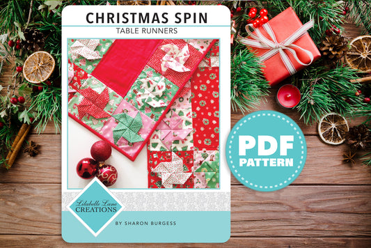 Christmas Spin Table Runner Pattern by Lilabelle Lane Creations