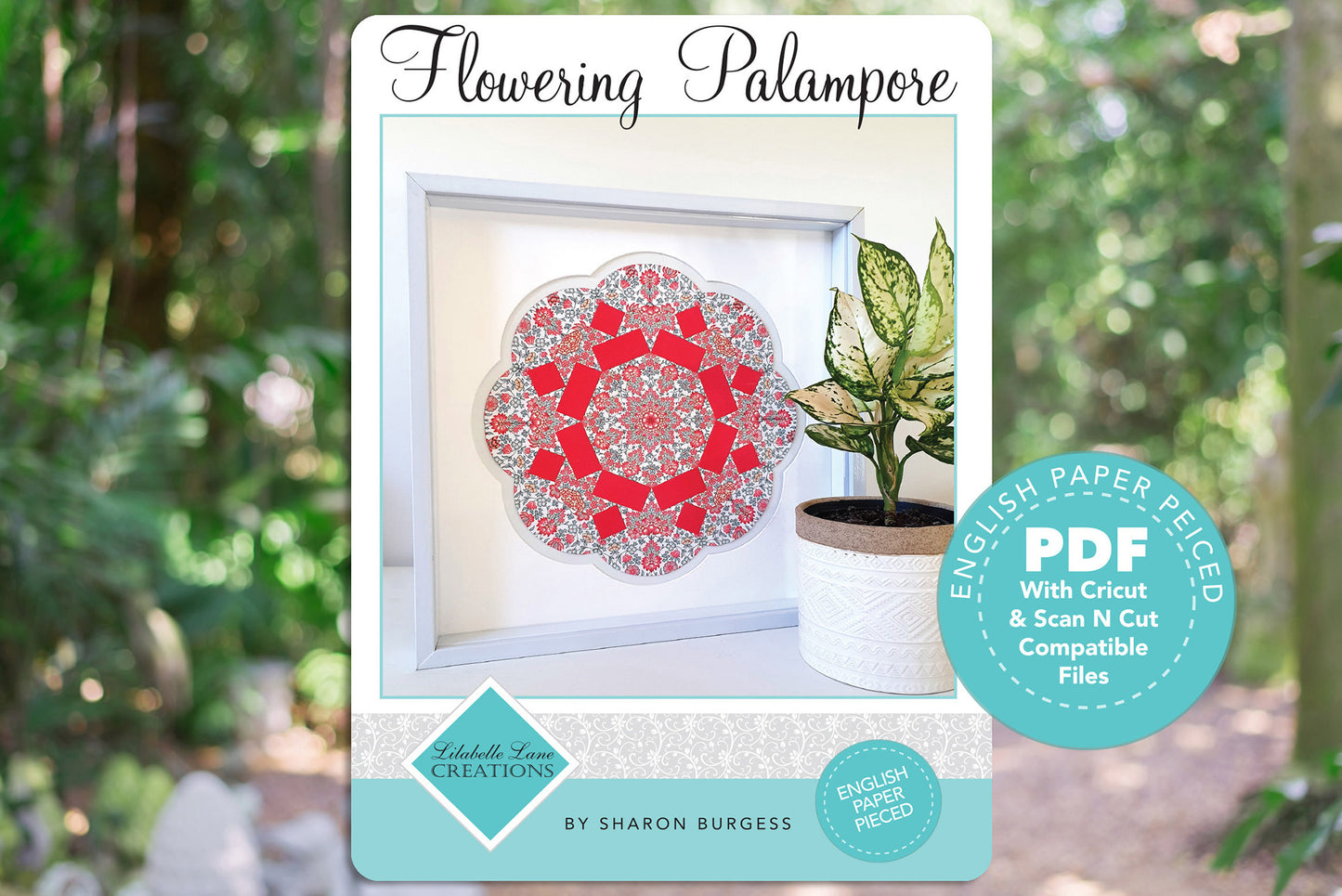 Flowering Palampore Wall Hanging By Lilabelle Lane Creations - English Paper Pieced Pattern