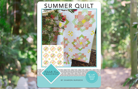 Summer Quilt Pattern by Lilabelle Lane Creations BIG Blocks Downloadable PDF