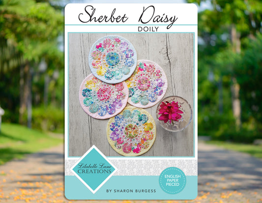 Sherbet Daisy Doily by Lilabelle Lane Creations - Creative Card - Downloadable PDF