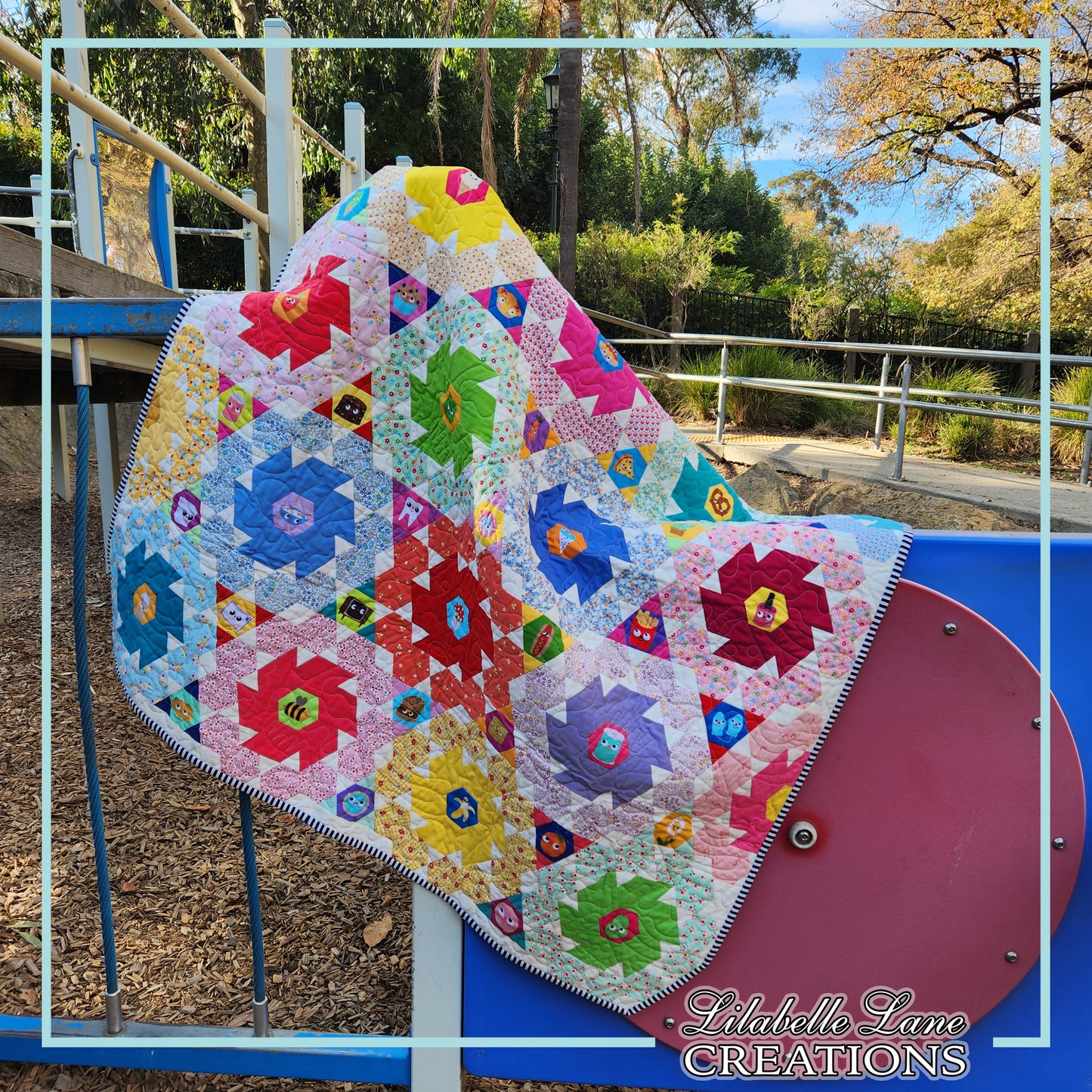 Giggle & Whirl - I Spy Quilt by Lilabelle Lane Creations