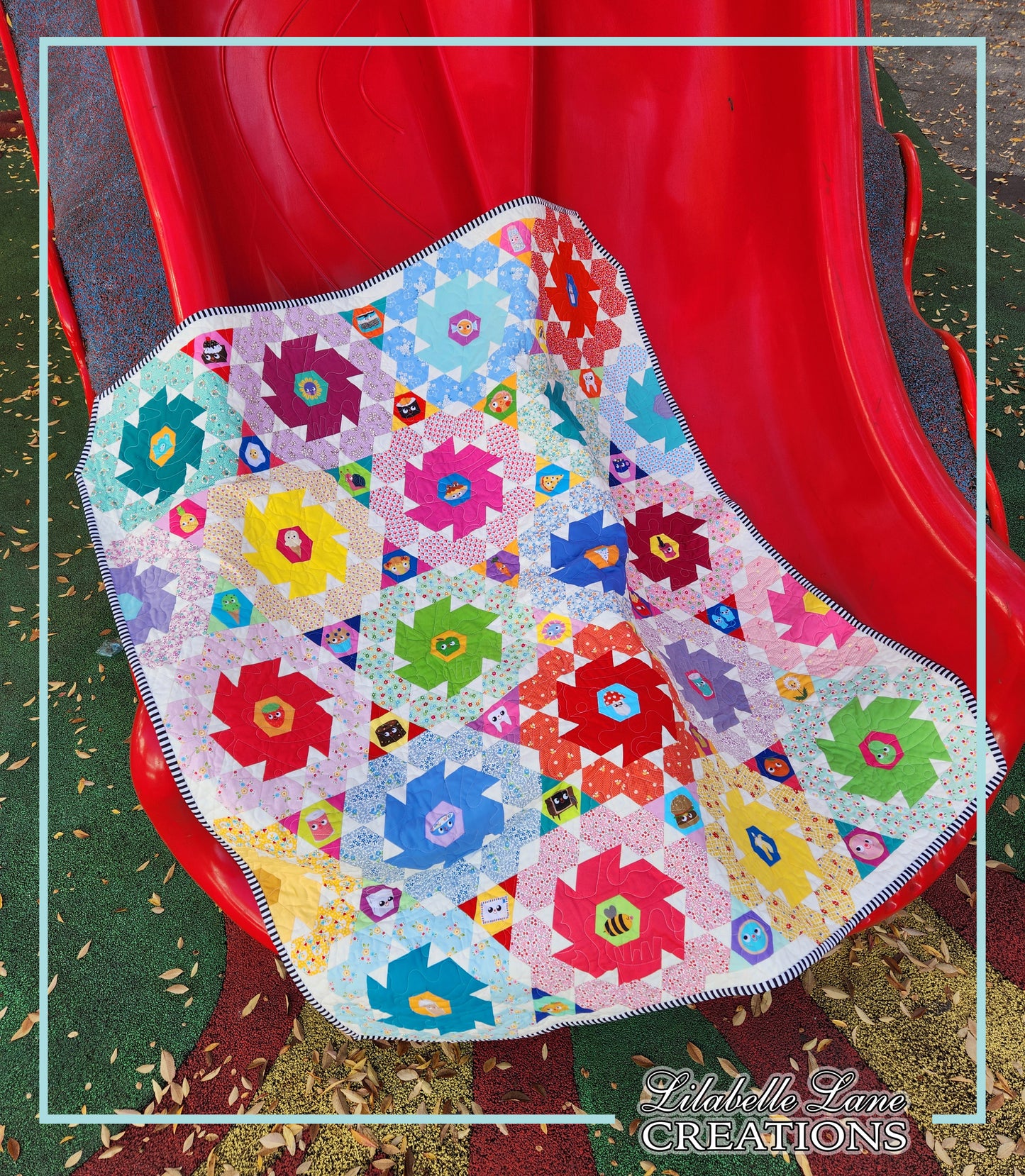 Giggle & Whirl - I Spy Quilt by Lilabelle Lane Creations
