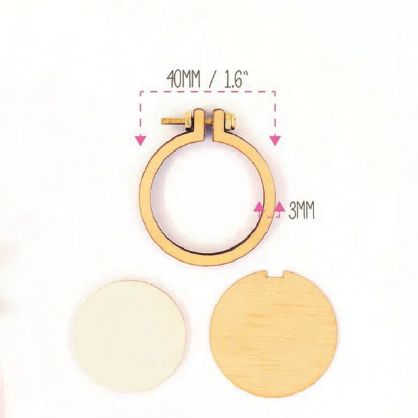 Miniature Embroidery Hoop Set - 4cm / 1.6"