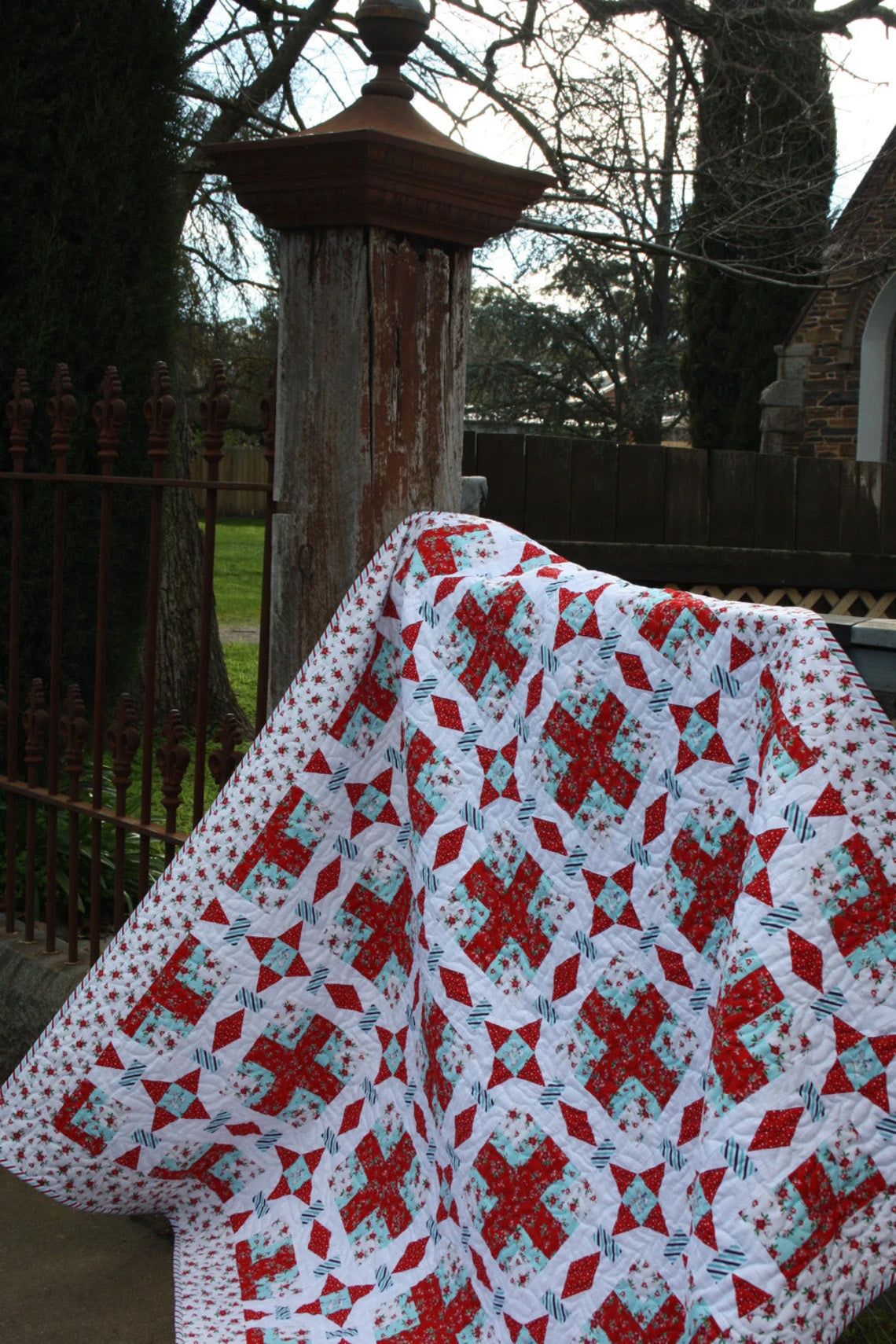 Peppermint Crossing Quilt Pattern - PDF by Lilabelle Lane Creations