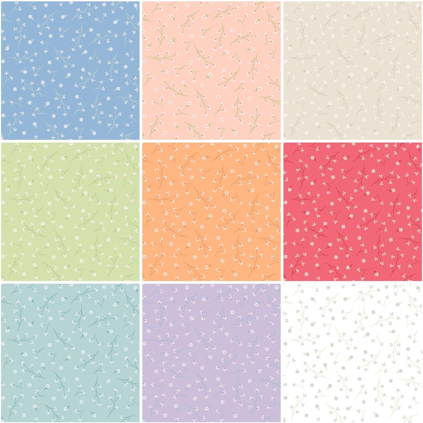 Pretty Petals 9pc Fat Quarter Bundle by Maywood Studio