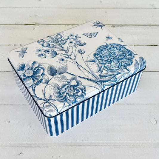 Sanderson Etchings and Roses Tin - Sewing Tin