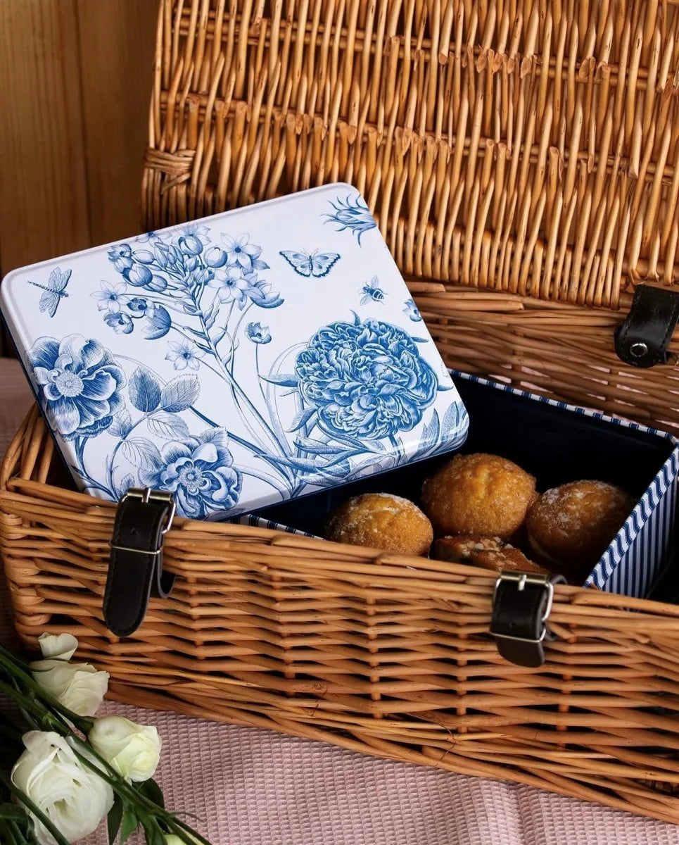 Sanderson Etchings and Roses Tin - Sewing Tin