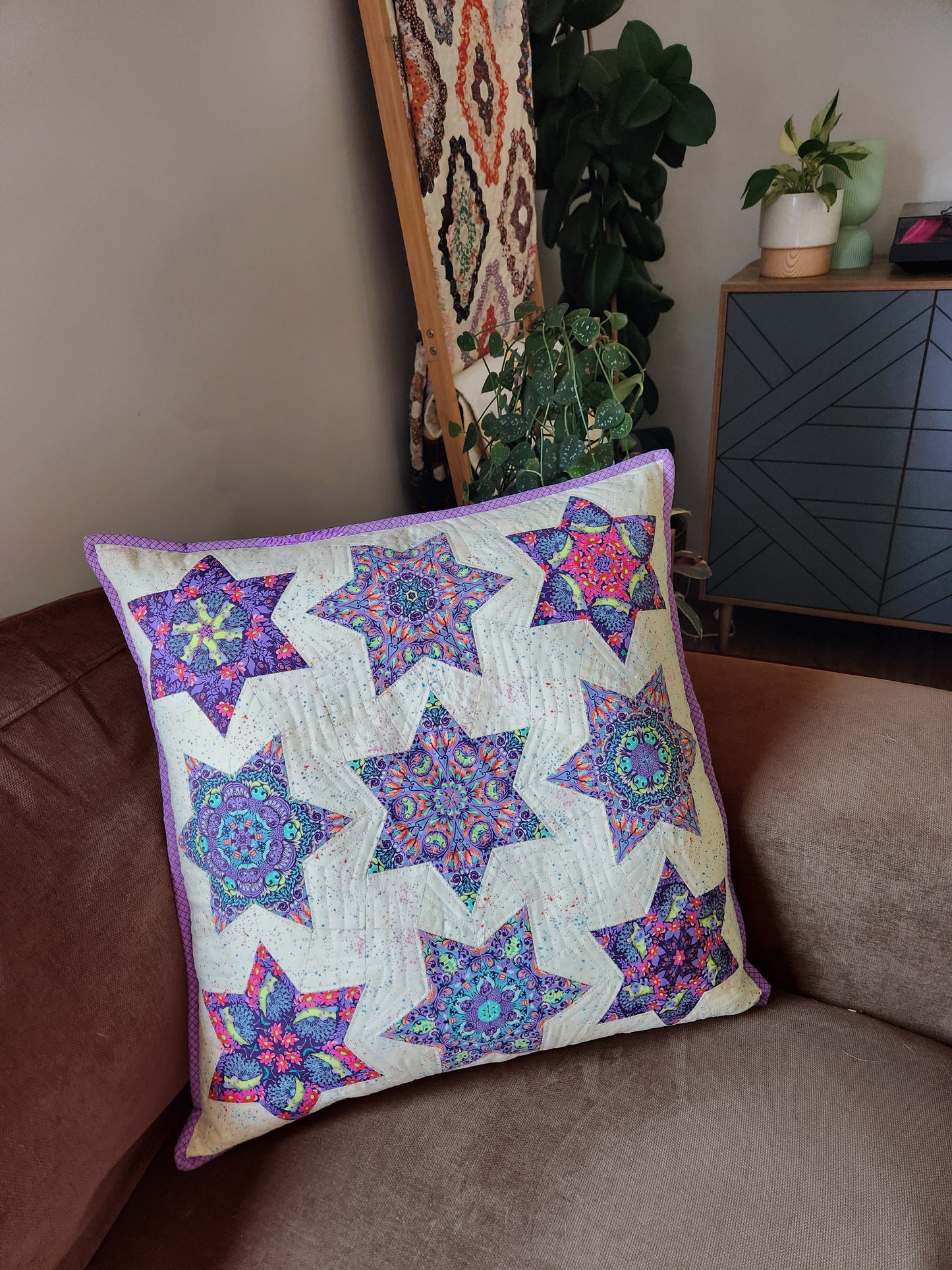 Spinning Stars CUSHION by Lilabelle Lane Creations