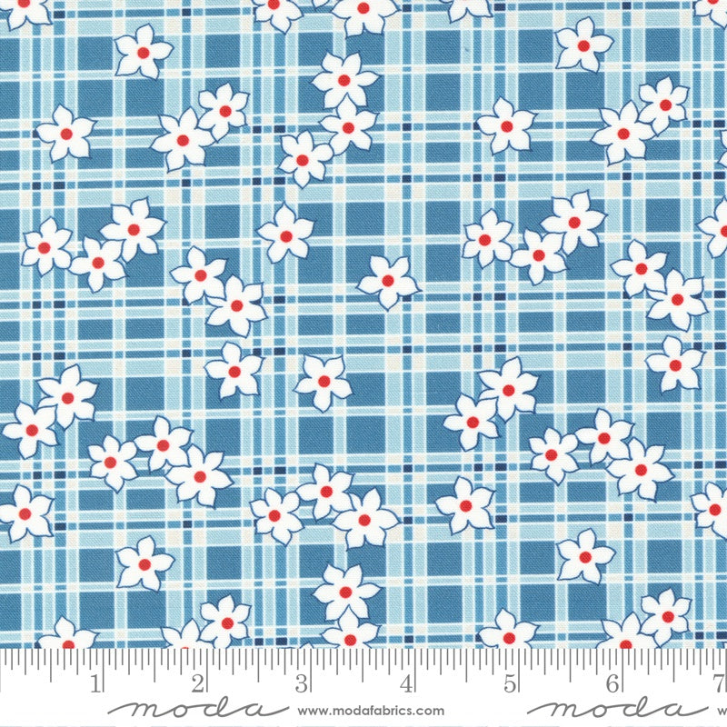 Sweet Melodies -Plaid Daisy Floral by Moda Fabrics