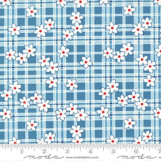 Sweet Melodies -Plaid Daisy Floral by Moda Fabrics