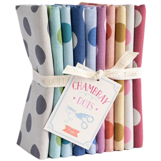 Chambray Dots 10pc Fat Quarter Bundle by Tilda